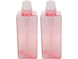 Dispensador De Líquidos Com Bomba, Quadrado, 650ml, Em Petg, Pacote Com 2 Unidades.