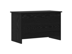 Vidaxl Baú De Armazenamento Carvalho Preto 80 X 40 X 50 Cm