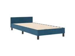 Conjunto 1 Cama Moderna Vidaxl Azul Veludo (180 X 200 Cm)