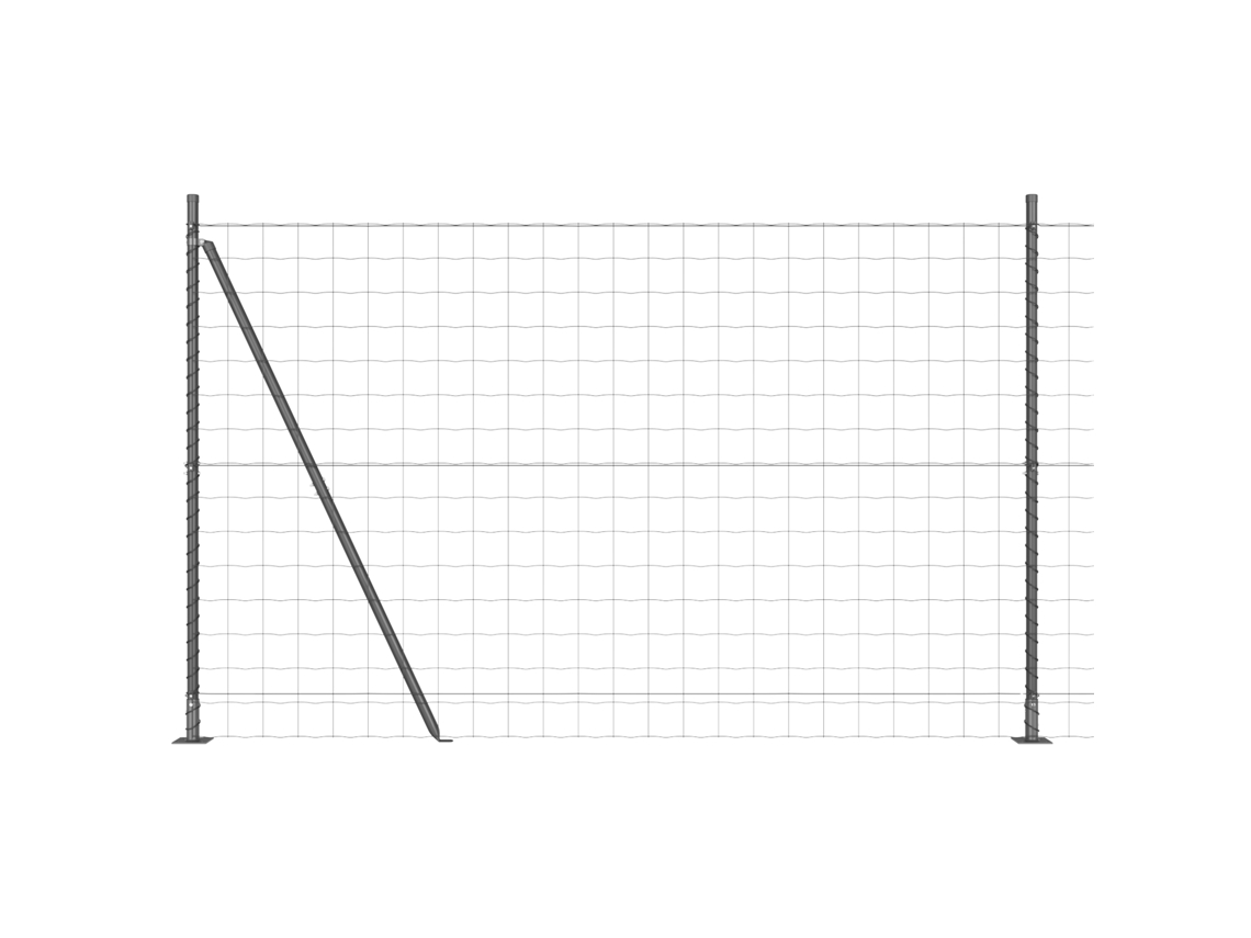 Conjunto 1 Cerca Externa Vidaxl Cinzento Aço (10 X 1,4 M)