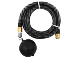 Vidaxl Mangueira De Sucção Com Conectores De Latão 1,1" 7 M Pvc Preto