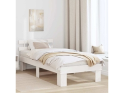 Vidaxl Estrutura Da Cama Com Cabeceira Branco 100 X 200 Cm