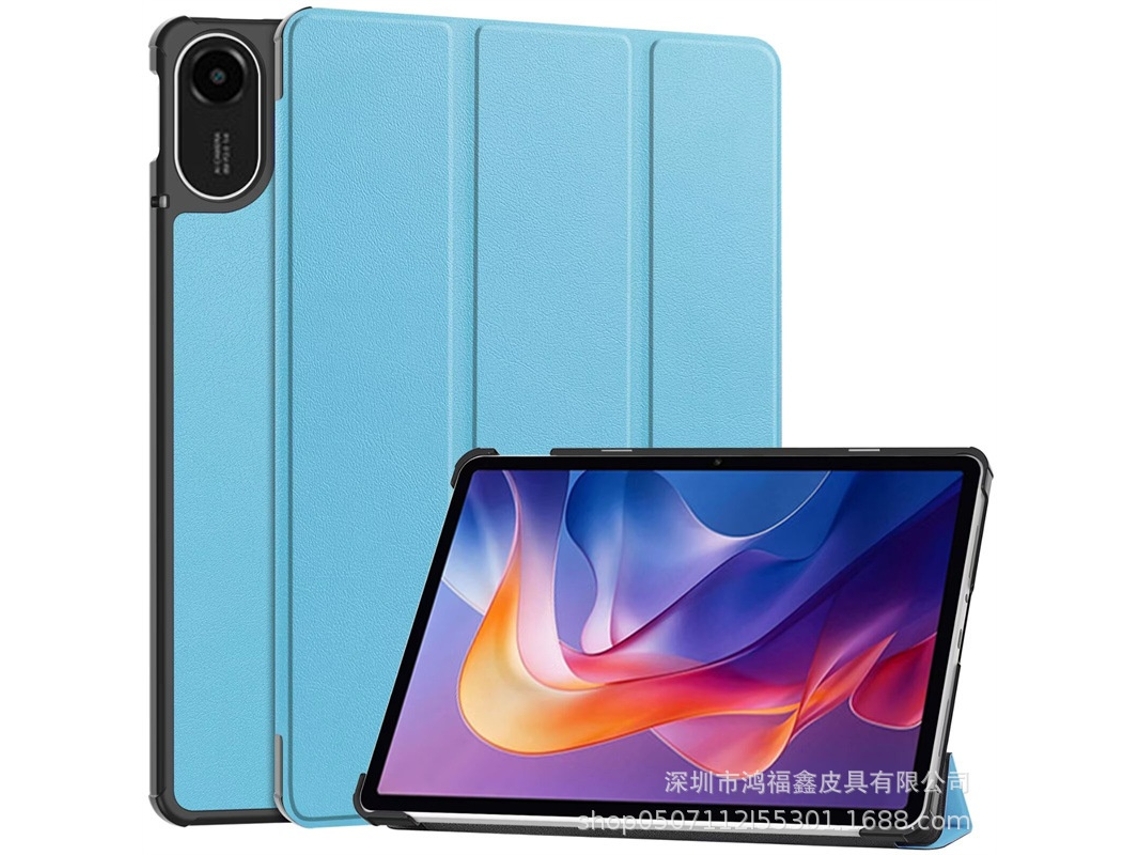 Capa Para Tablet Lurelia, Compatível Com Samsung Tab S11 Ultra 2025, Azul Claro, Couro Sintético, Dobrável Com Suporte, Função Sono