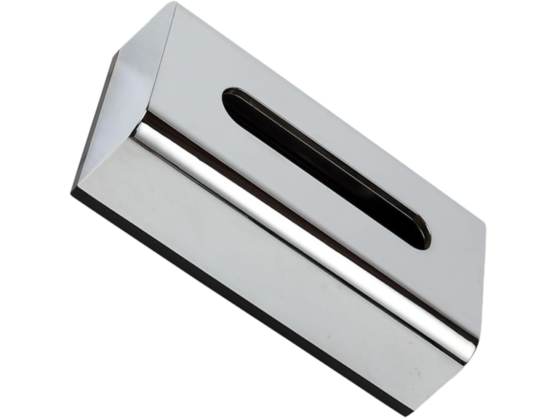 Dispensador De Lenços De Papel Cromado Moderno 24x13, Dispensador