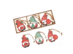 Laxiscreed Conjunto De 9 Decorações De Natal Em Madeira Com Pendurais Para Árvore Natalícia Elegante