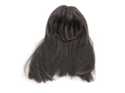 2026 peluca de Pelo Sintético Ajustable de 19.7 Pulgadas Con Flequillo para Mujer, Color Rosa Gris Humo, de Largo Medio