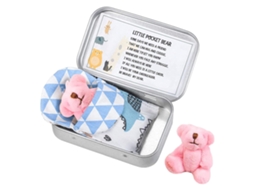 Primerox ursozinho de Pelúcia Mini em Lata Presente Urso de Bolso Pequeno Urso Teddy Can