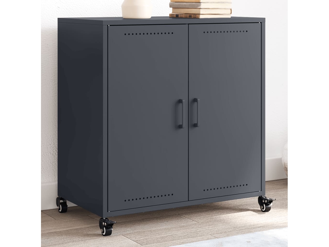 Vidaxl Aparador 68x39x72 Cm Aço Antracite