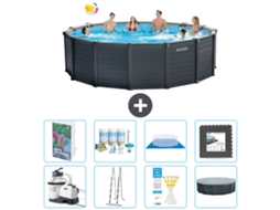 Piscina Graphite Panel Redonda 478x124 Cm 7 peças S581 INTEX
