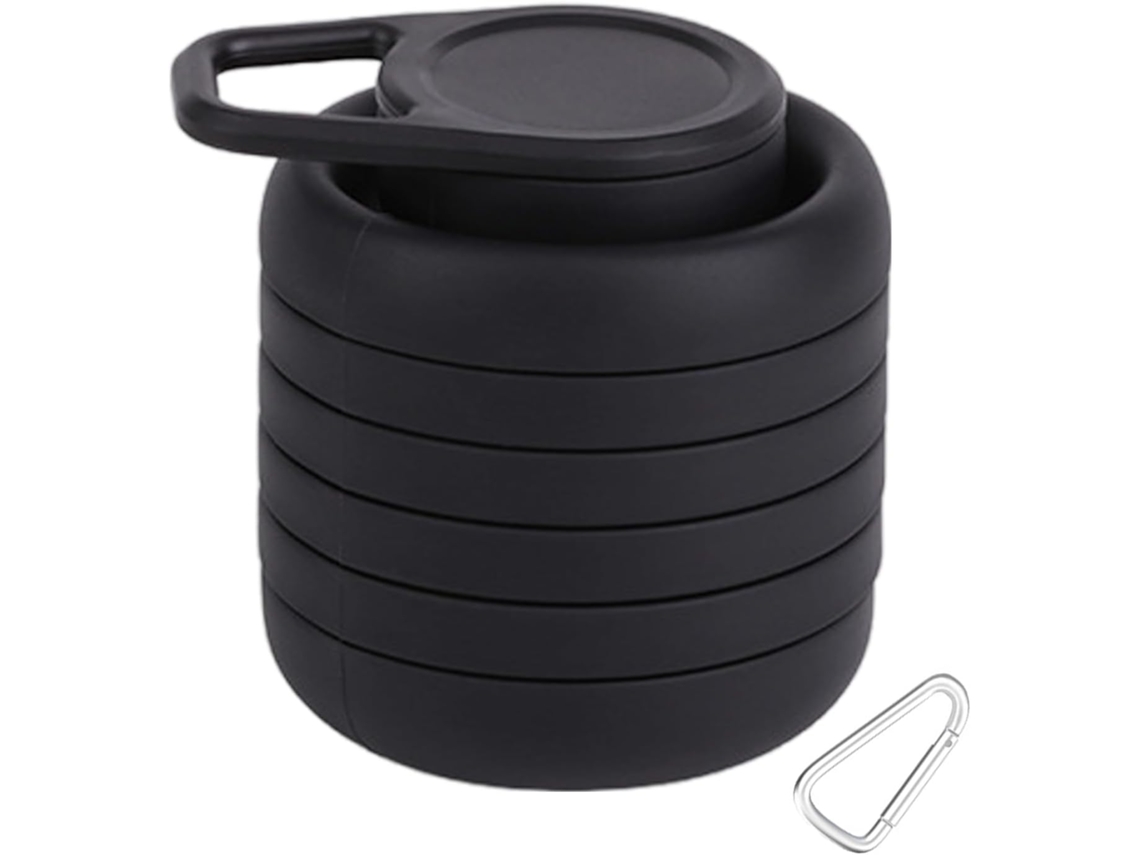 Copo Portátil Caneca De Café De Silicone, 600 Ml, Garrafa De Água Dobrável Com Tampas De Silicone Gokoco