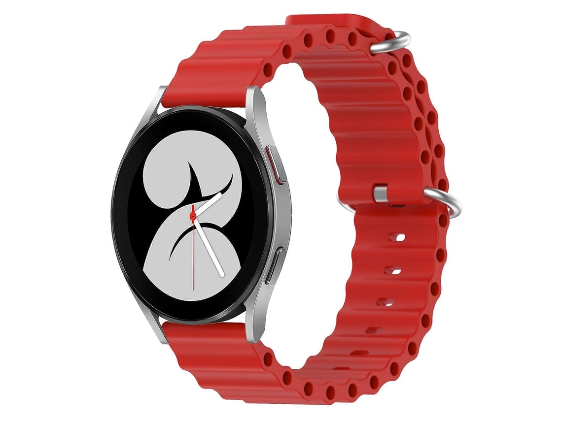 Pulseira De Silicone De Cor Sólida Estilo Oceano Para Samsung Galaxy Watch 4 (40 Mm X 20 Mm).