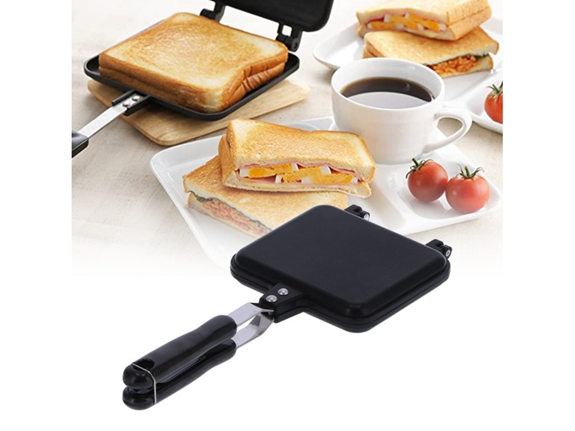 Dupla Face Frigideira Antiaderente, Máquina de Panquecas para Ovos Fritos, Utensílios Domésticos de Cozinha Zeuxo