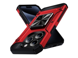 Suporte Casa Para Iphone 14 Pro Max Pele Sintética Vermelho