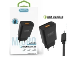 Kit Carregador + Cabo Type C AC404B para Apple iPhone 16 Pro Max Multi-Voltagem Automática Rápida Velocidade de Carregamento 2.1A Preto