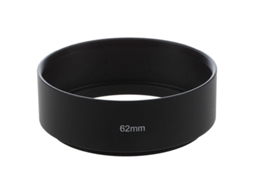 Para-sol de lente metálico com rosca 2026 de 62 mm compatível com câmeras de vídeo digitais.