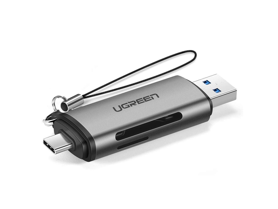 Leitor De Cartão Micro Sd Universal Para Usb 3.0 E Usb C 3.0, Cinza Slowmoose