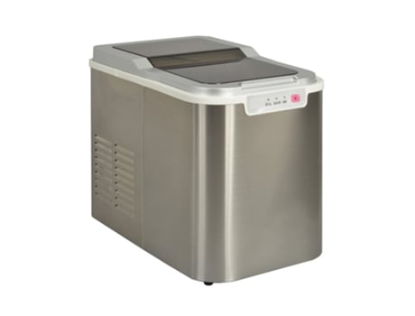 Máquina de Gelo KITCHEN CHEF Yt-E-005B1 com Limpeza Automática (140W - 12Kg / 24H - Aço Inoxidável)