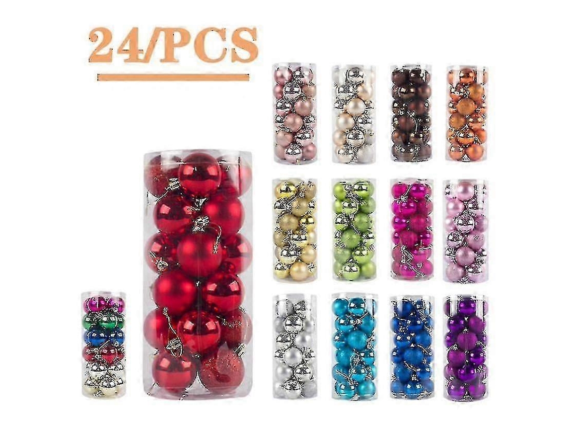 Bolas De Natal Para Árvore, 24 Unidades, 6 Cm