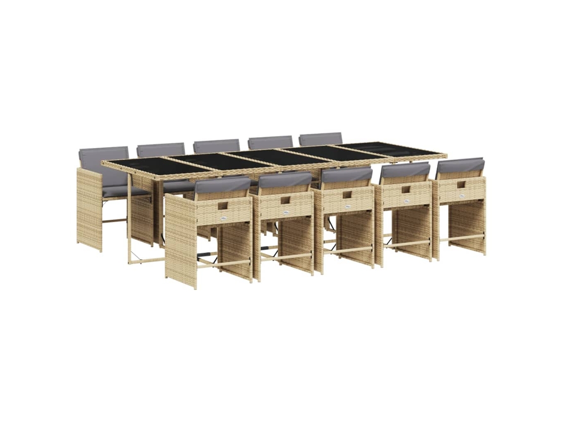 Garden Dining Set, Garden Dining Sets Vidaxl Bege Rattan / Vime (n/a)
