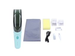 Mali aparador de Cabelo Elétrico Infantil Recarregável Sem Fio Multifuncional Kit de Corte Verde
