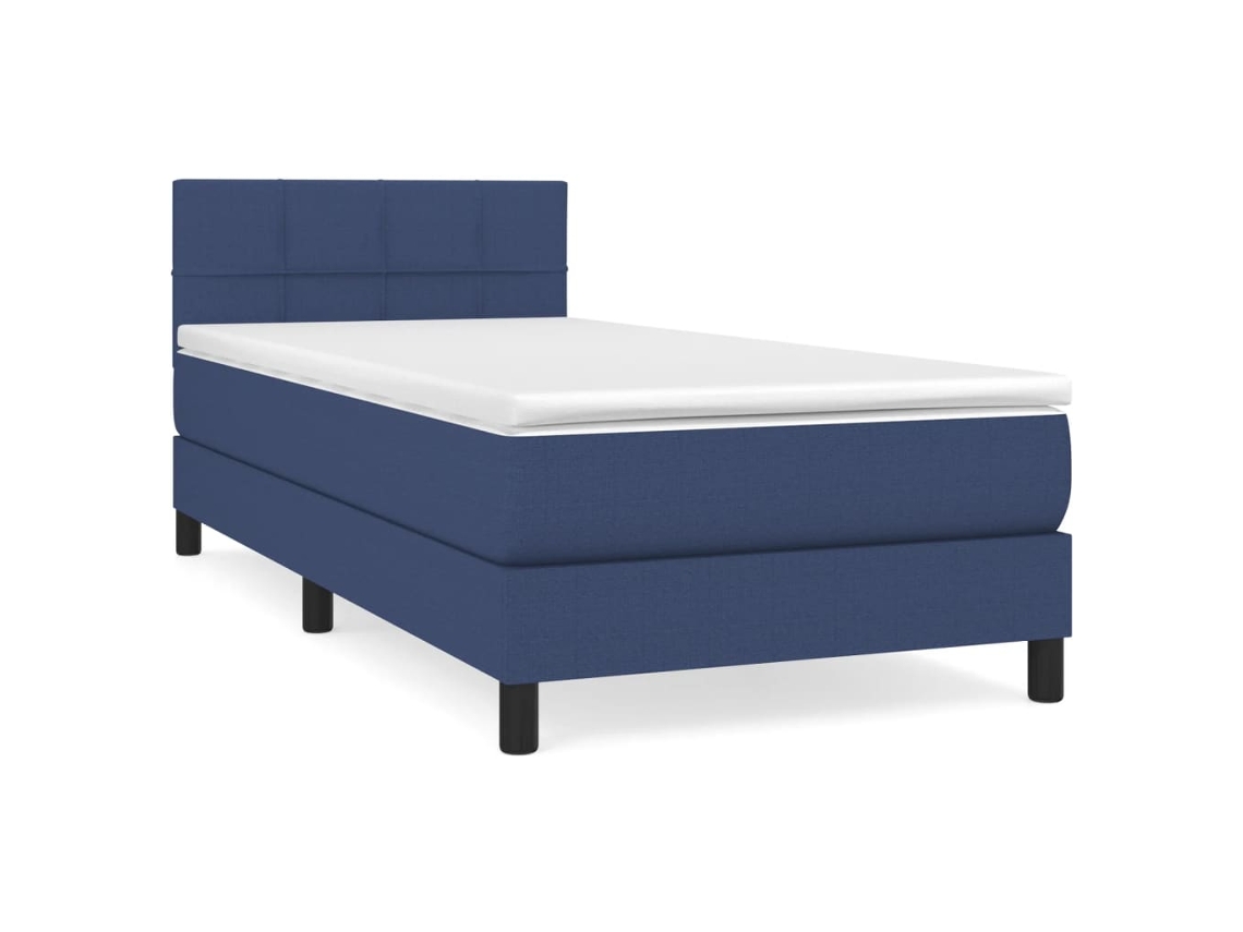Cama com Molas/colchão 80x200 Cm Tecido Azul MAISON EXCLUSIVE
