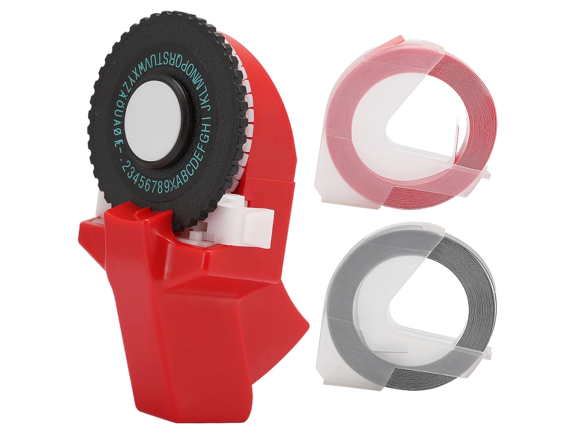Mini Máquina Para Fabricar Cinta Decorativa De Cor Abs Con Relieve 3d De 9mm Para Manual Rojo
