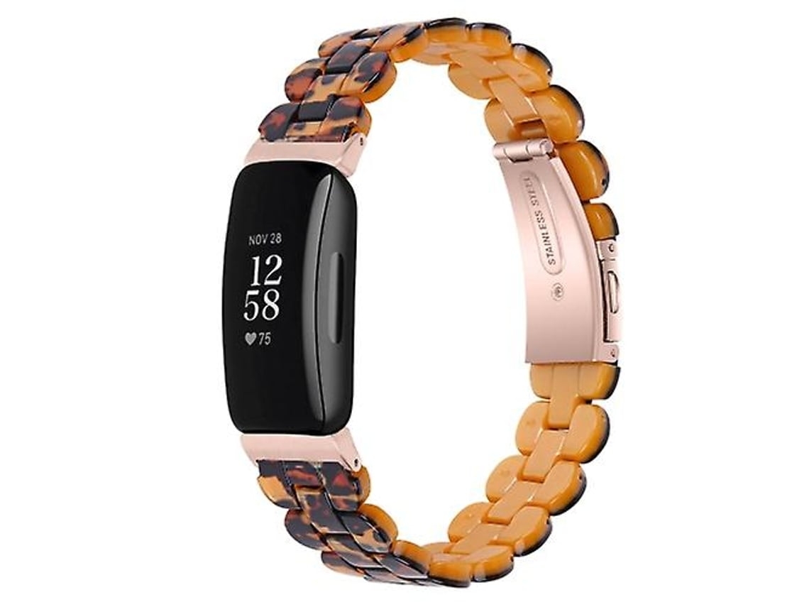 Lurelia Pulseira De Resina Com Estampa Leopardo, Compatível Fitbit Inspire 2/, Acabamento Moderno
