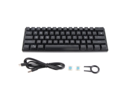 Lurelia Teclado Com Fio, 61 Teclas, Mecânico, Rgb, Gaming, Compacto, Retro, Cor Azul