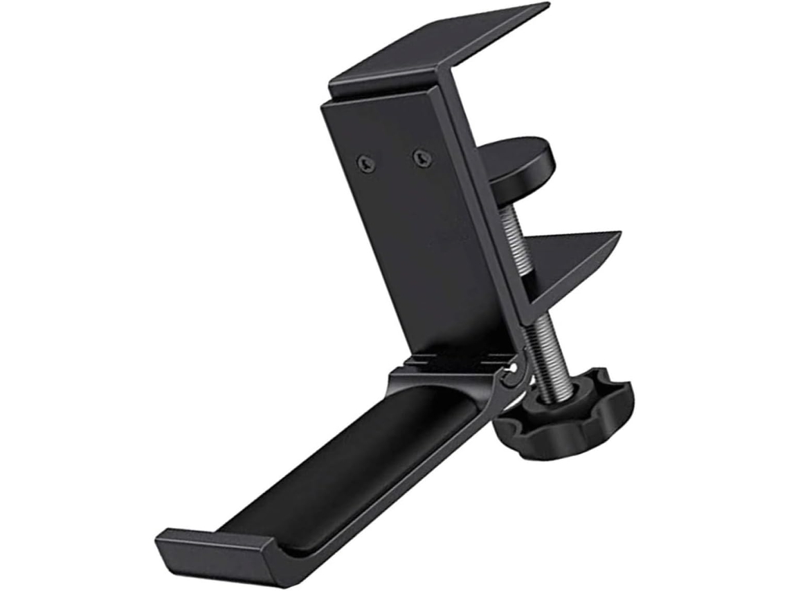 Support Rotatif Réglable Sous Le Bureau Pour Casque Avec Design Pliable En Alliage D'aluminium Et Vis Réglable
