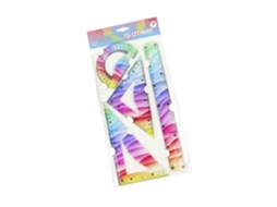 Régua multifuncional e flexível para projetos de arte escolares, ideal para uso fora de mesa. Ferramenta de medição geométrica de luz.
