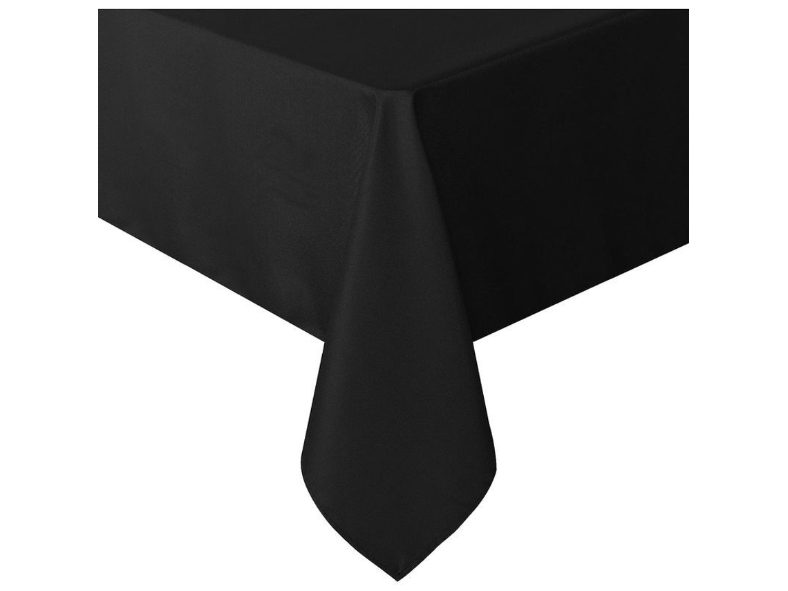 2026 mantel Quadrado 54x54 Polegadas Poliéster Resistente a Manchas e Arrugas Lavável para Mesa de Jantar Festas Camping Preto