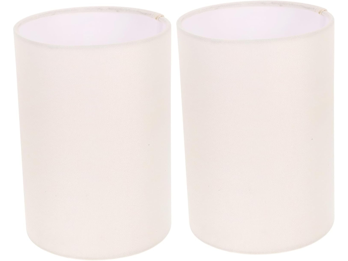 Conjunto de 2 Peças de Cúpulas Redondas de Tecido para Abajures e Luminárias Pendentes Decorativas. SFUSHOS