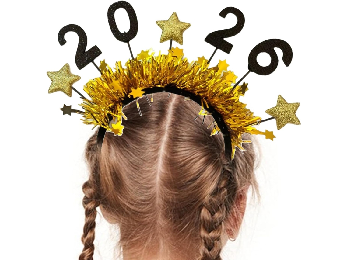 Tiara De Ano Novo Feminina Com Lantejoulas Para Decoração De 2026