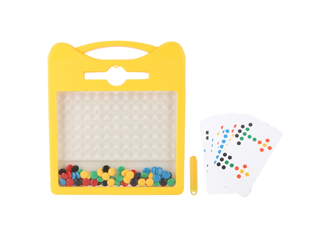 Mali quadro de Desenho Magnético em Forma de Gato Brinquedo Educacional com Pontos Magnéticos para Crianças