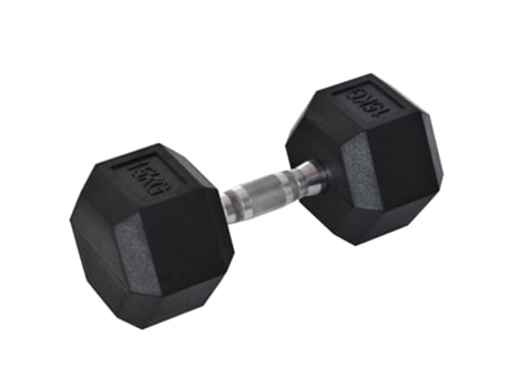 Haltere 15 kg Metal e Borracha cor Preto 33 HOMCOM 6x15 5x13 4 cm