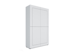 Aparador alto Elios com 4 portas, 100x35x165 cm, branco brilhante