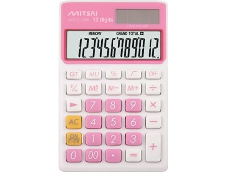 Calculadora Básica MITSAI 5170 Rosa (12 dígitos)