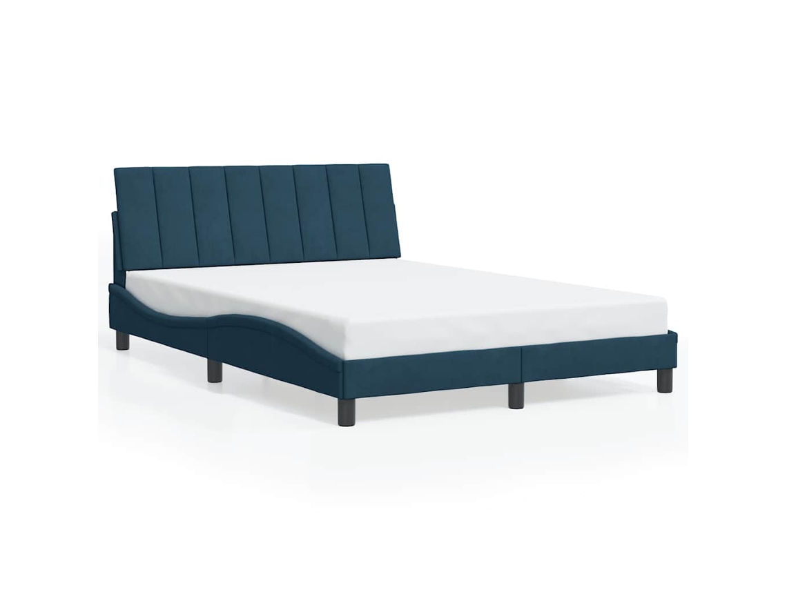 Bed Frame, Bed Frames Vidaxl Azul Madeira Processada (120 X 200 Cm)