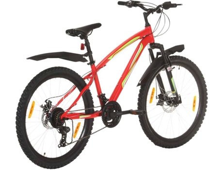 Bicicleta de Montanha VIDAXL Vermelho - Velocidades: 21 - 42 cm (26'')