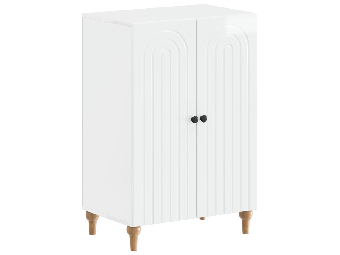 Vidaxl Armário De Sapatos Alkmaar 59,5 X 39,5 X 90 Cm Branco Brilhante