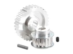 Polia Sincrônica De Metal Motor Engrenagem Correia Mini Torneira Cj0618 Alumínio Prata