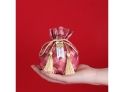 Laxiscreed Sacos De Doce Em Tecido Com Nuvem Rosa, Borla E Etiqueta Natal Estilo Chinês Para Casamentos