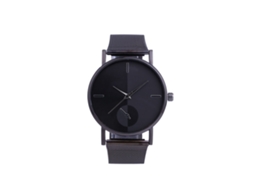 Reloj De Pulsera Para Hombre Zhoulianfa De Acero Ajustable Dial Redondo Analógico De Cuarzo Negro