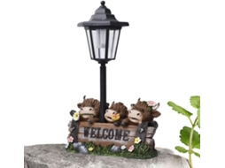 Decoração De Jardim Com Vaca Das Terras Altas | Estatueta Divertida De Resina Para Paisagem Estátu Gokoco