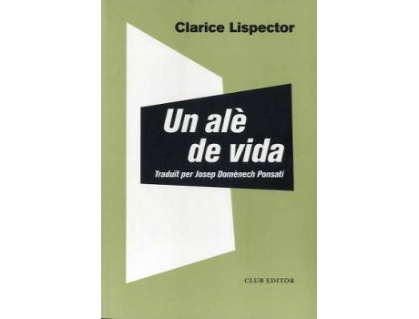 Livro Un alè de vida de Clarice Lispector (Catalão)