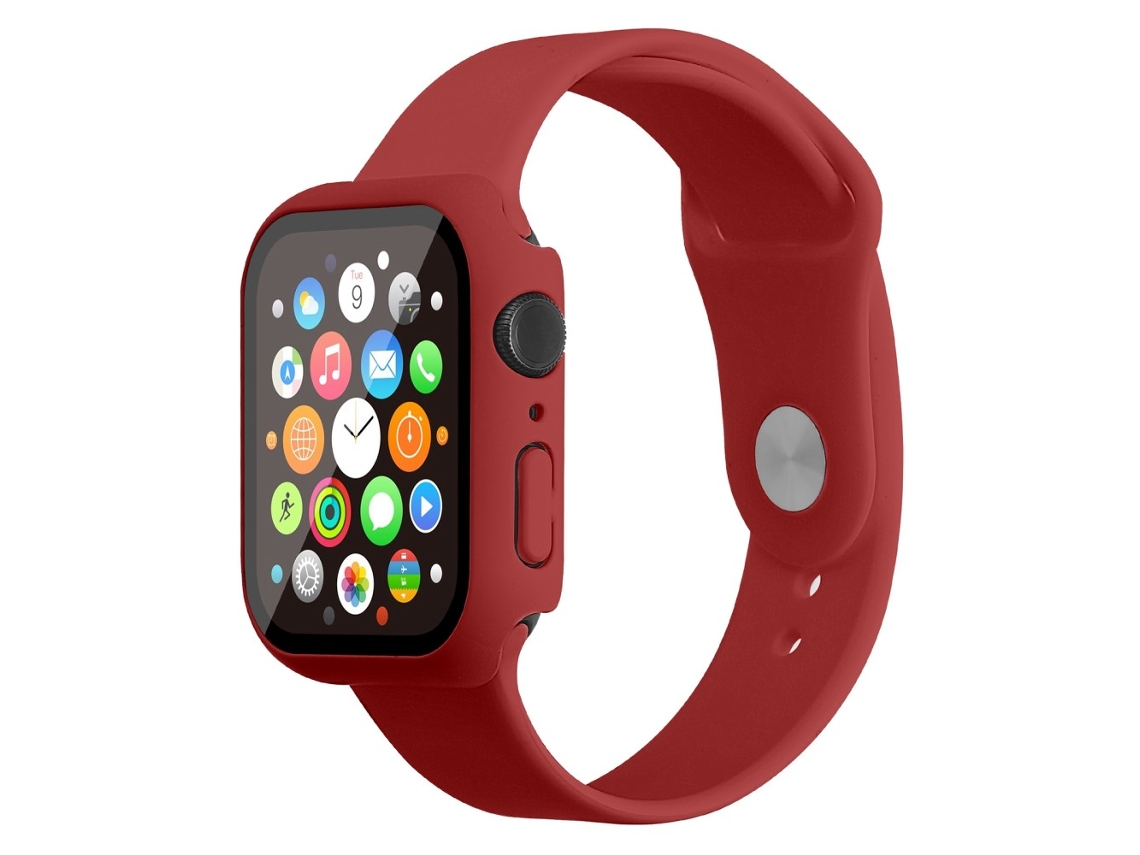 Bracelete Silicone Tamanho P/M para Apple Watch Series 7 41Mm Vermelho Escuro
