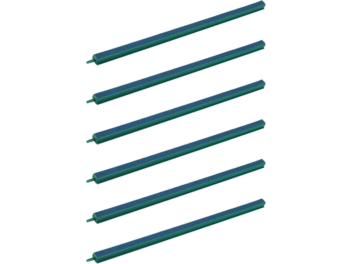 6 Bombas De Aquário Com Pedras De Bolhas Oxigenadoras Verdes E Azuis De 40 Cm (16 Polegadas)