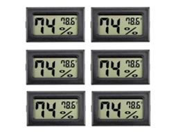 6pack Mini Higrômetro Medidor De Umidade Interior Higrômetro Medições Digitais De Umidade Com () Para Estufa, Jardim