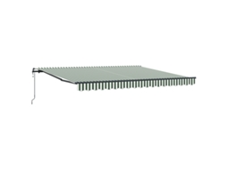 Conjunto 1 Toldo Retrátil Vidaxl Verde Tecido (400 × 300 Cm)