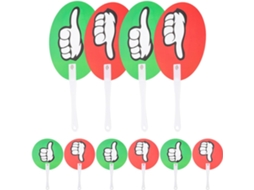 Blocos De Votação Portáteis ''sim/não'' 24x15 Cm Verde/vermelho - Pacote Com 20 Unidades